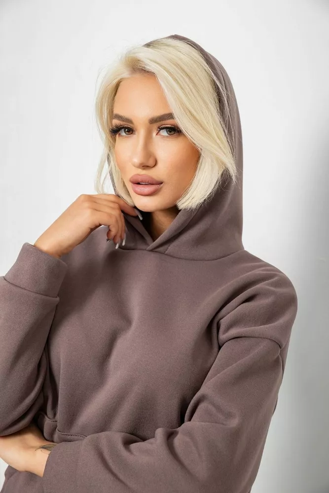 Купить Спортивный костюм женский на флисе, цвет мокко, 257R87 - Фото №5