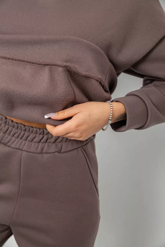 Купить Спортивный костюм женский на флисе, цвет мокко, 257R87 - Фото №6