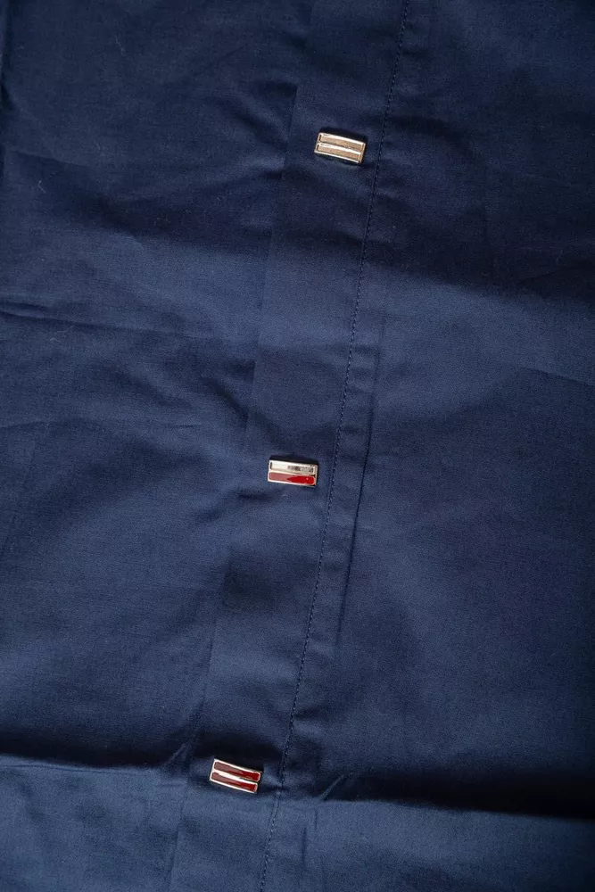 Купити Сорочка чоловіча однотонна  -уцінка, колір темно-синій, 214R7005-U-4 оптом - Фото №7