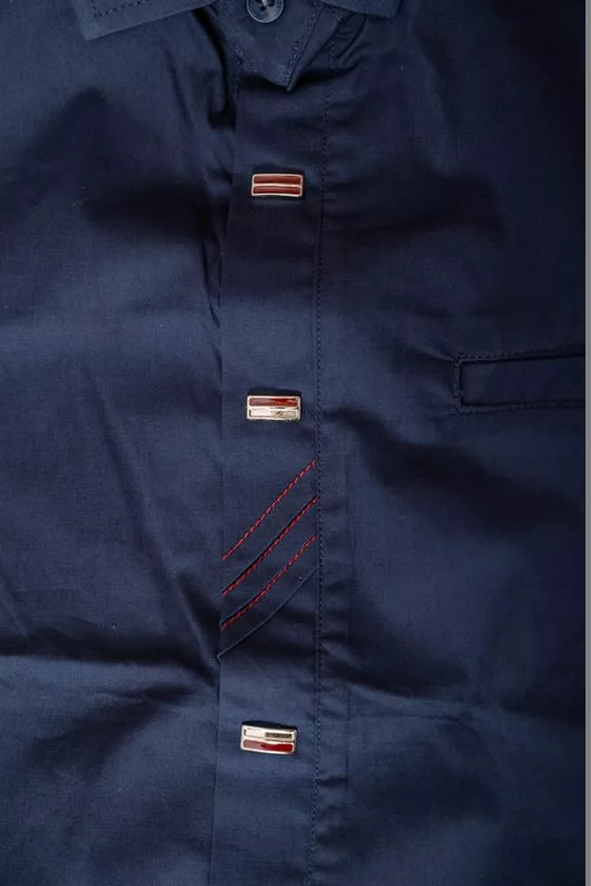 Купить Рубашка мужская однотонная  -уценка, цвет темно-синий, 214R7005-U-5 оптом - Фото №6