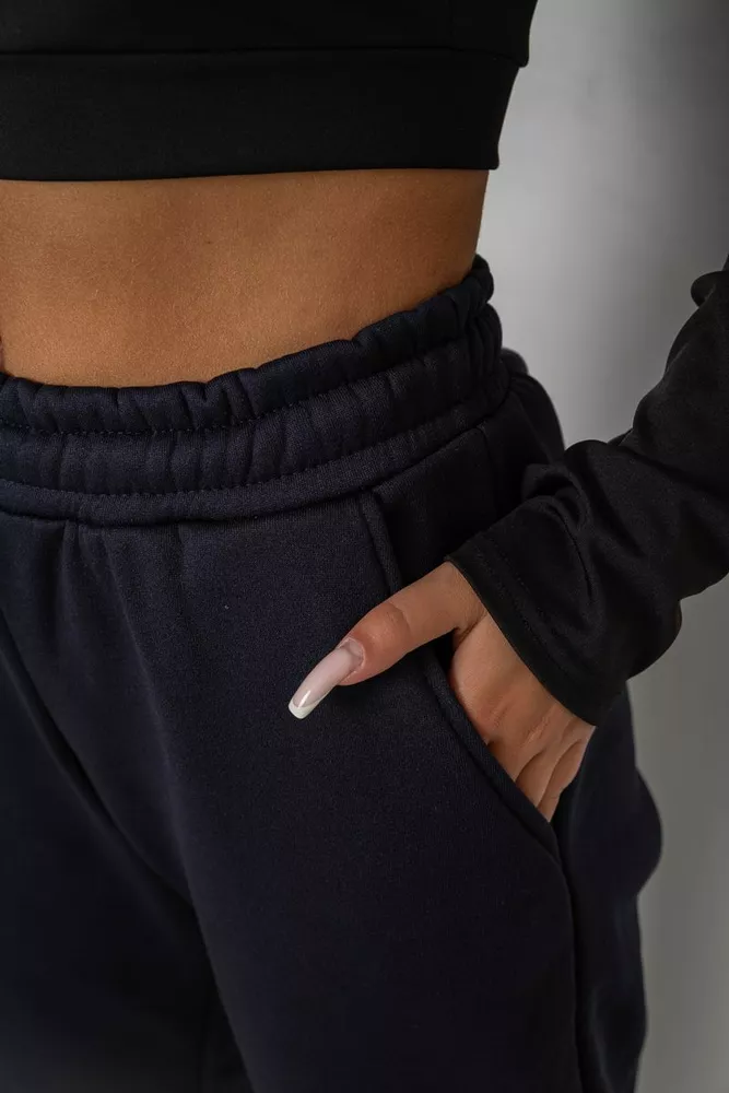 Купити Спортивні штани жіночі на флісі  -уцінка, колір темно-синій, 238R57012-U-3 - Фото №5