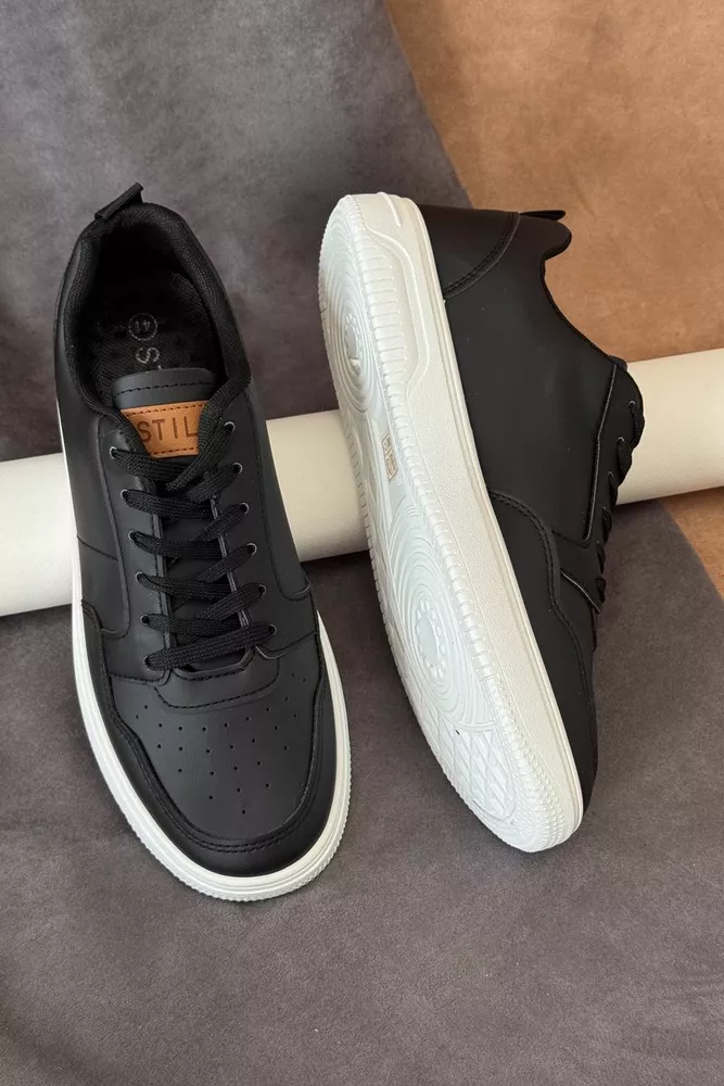 Купить Кеды мужские демисезонные, цвет черно-белый, 248RR153 - Фото №3