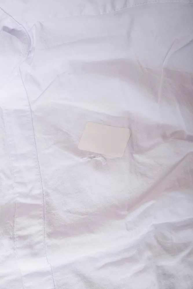 Купити Сорочка чоловіча однотонна  -уцінка, колір білий, 186R2033-U-9 оптом - Фото №6