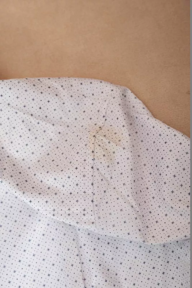 Купити Сорочка чоловіча однотонна з принтом  -уцінка, колір білий, 186R2114-U - Фото №6