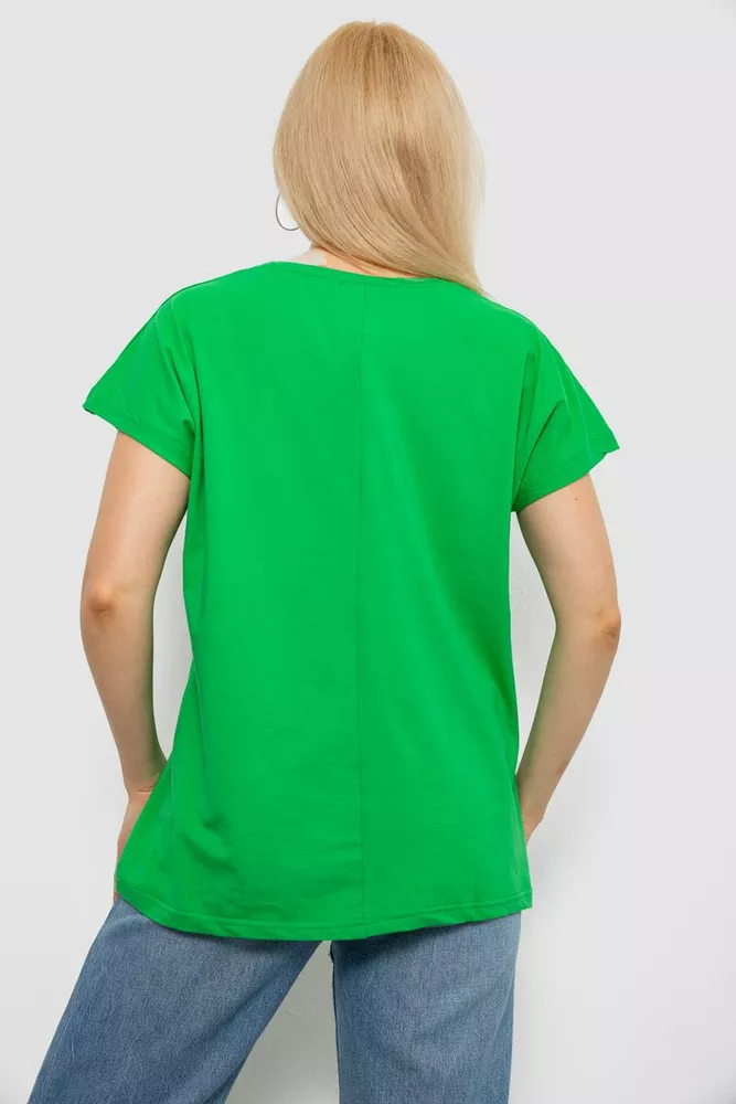 Купить Футболка женская с принтом, цвет зеленый, 244R3016 - Фото №4