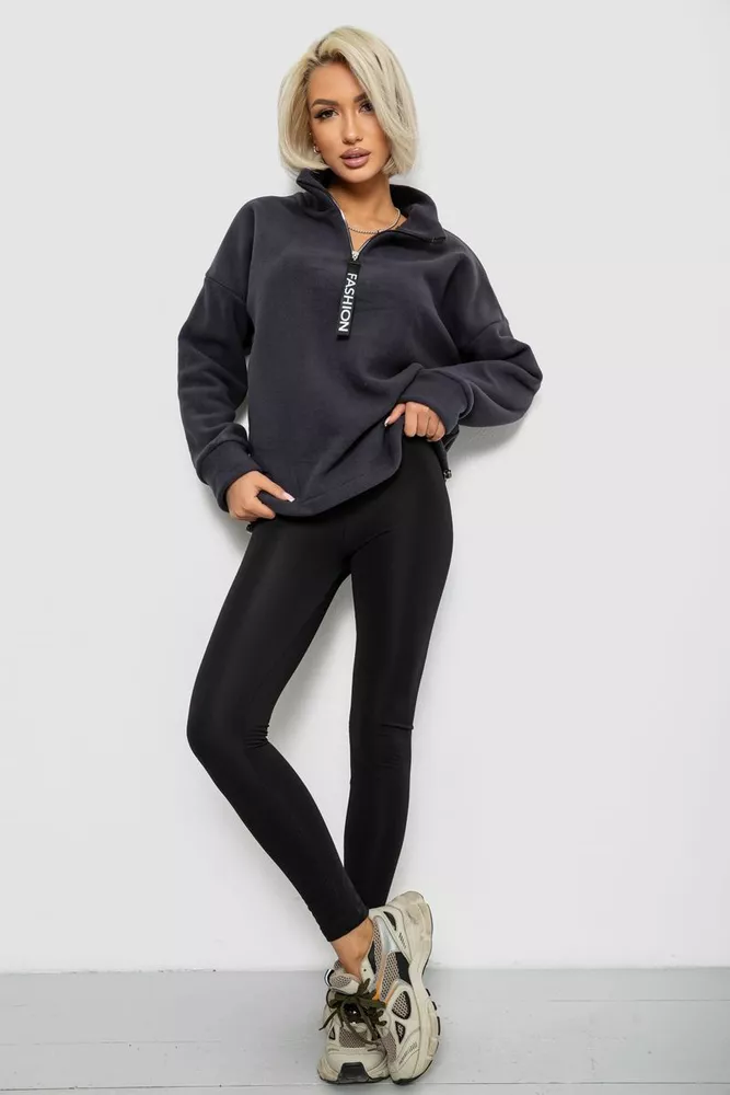 Купить Батник женский на поларфлисе, цвет грифельный, 257R333-5 - Фото №2