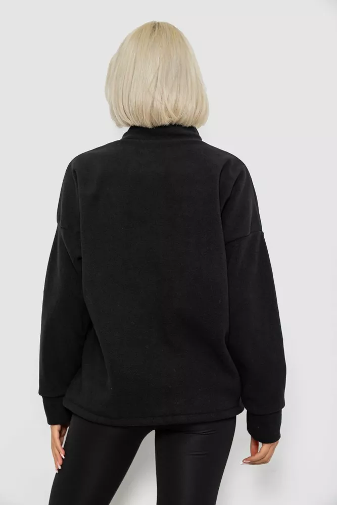 Купить Батник женский на поларфлисе, цвет черный, 257R333-5 - Фото №4