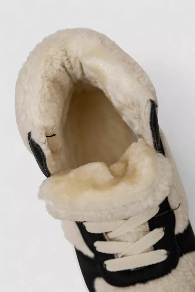 Купить Кроссовки женские зимние на меху хайтопы, цвет черный, 248RLM20-5 - Фото №6