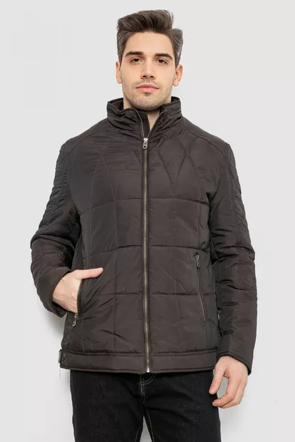 Куртка мужская демисезонная, цвет темно-коричневый, 244RD114