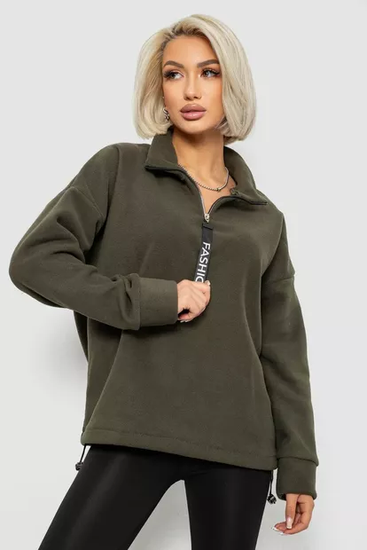 Батник женский на поларфлисе, цвет хаки, 257R333-5