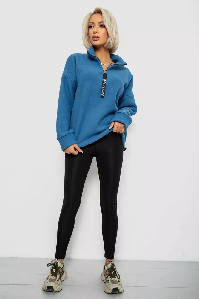 Купить Батник женский на поларфлисе, цвет джинс, 257R333-5 - Фото №2