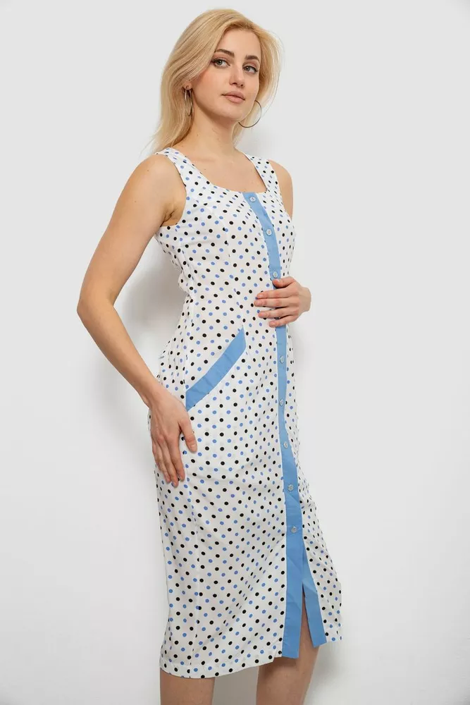 Купить Сарафан женский в горошек, цвет белый, 230R029-1 - Фото №3