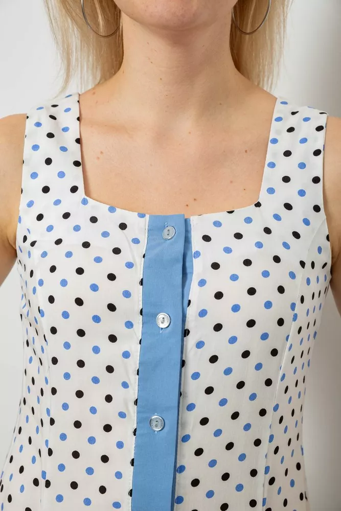 Купить Сарафан женский в горошек, цвет белый, 230R029-1 - Фото №5