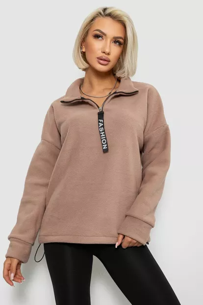 Батник женский на поларфлисе, цвет бежевый, 257R333-5