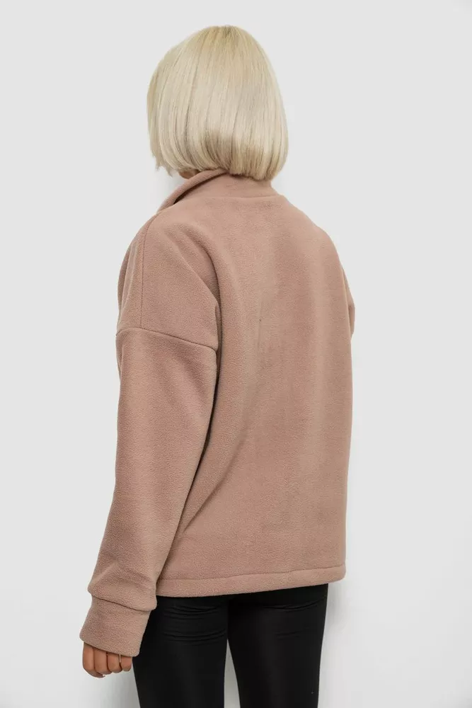 Купить Батник женский на поларфлисе, цвет бежевый, 257R333-5 - Фото №4