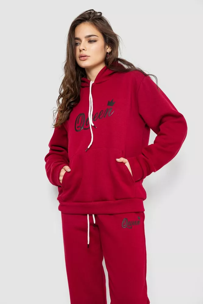 Купити Спортивний костюм жіночий, колір бордовий, 244R4236 - Фото №2