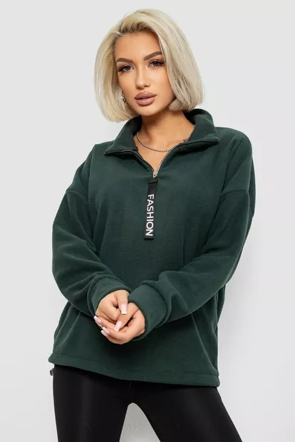 Батник женский на поларфлисе, цвет зеленый, 257R333-5