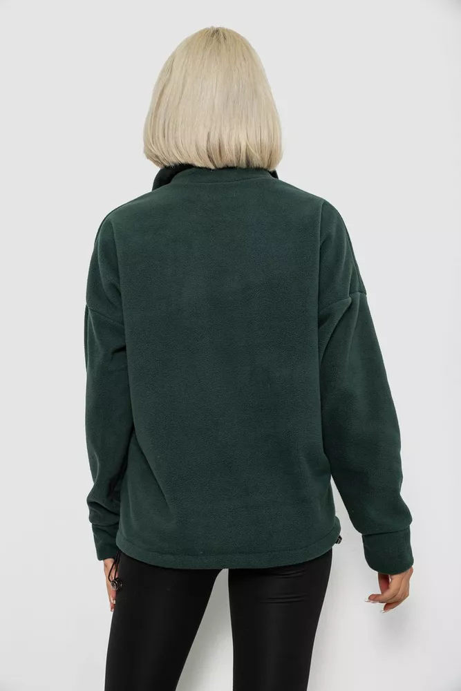 Купить Батник женский на поларфлисе, цвет зеленый, 257R333-5 - Фото №4