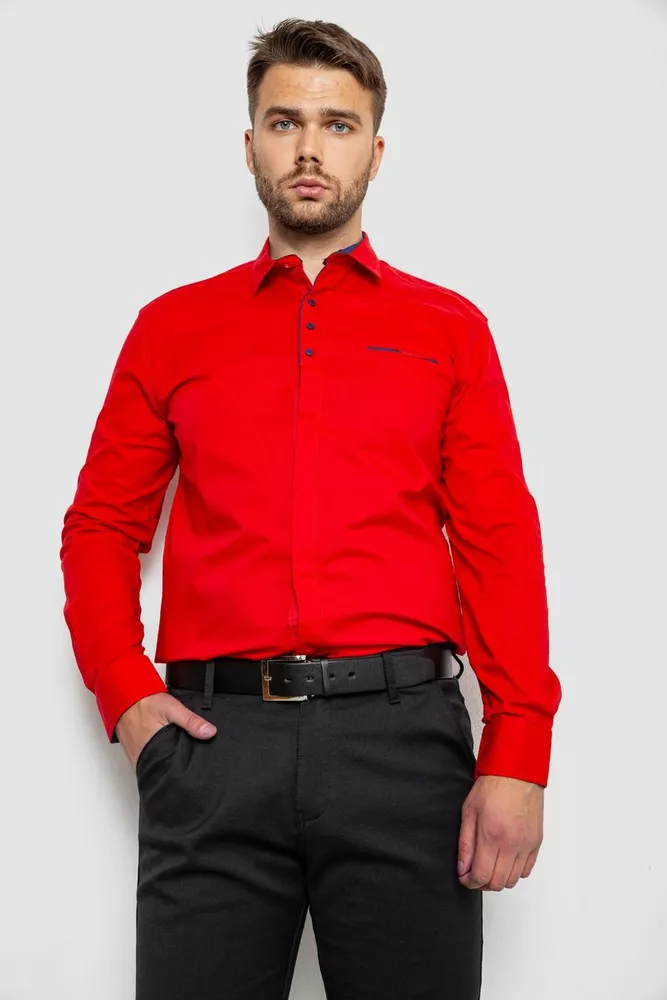 Купить Рубашка мужская  -уценка, цвет красный, 214R7150-U-1 - Фото №1