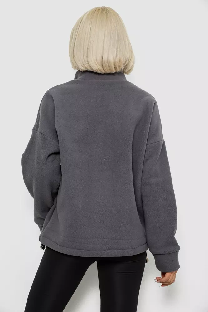 Купить Батник женский на поларфлисе, цвет серый, 257R333-5 - Фото №4