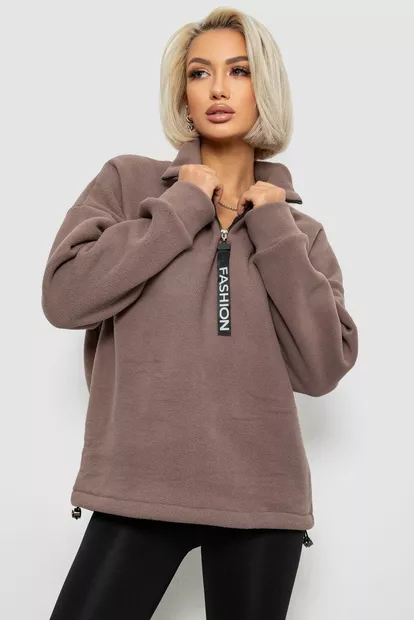 Батник женский на поларфлисе, цвет мокко, 257R333-5