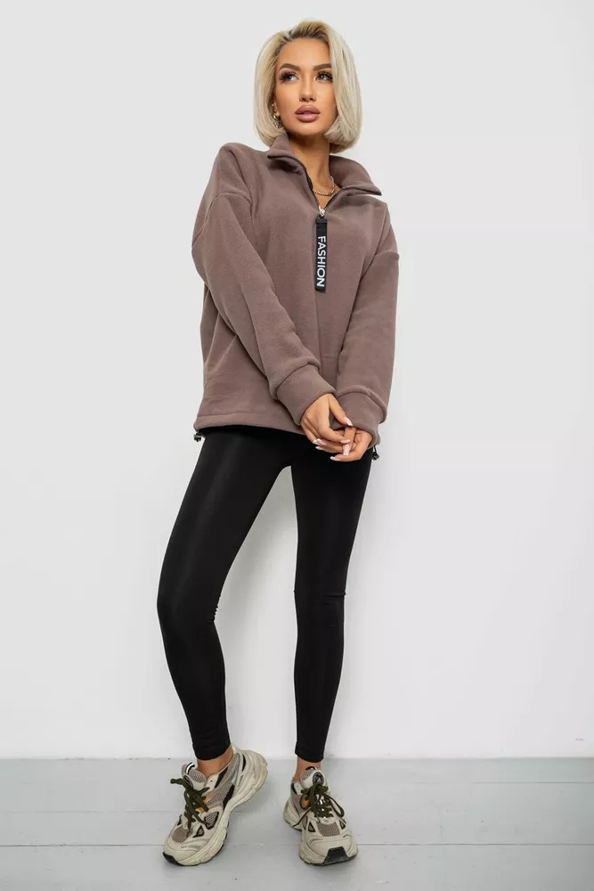 Купить Батник женский на поларфлисе, цвет мокко, 257R333-5 - Фото №2