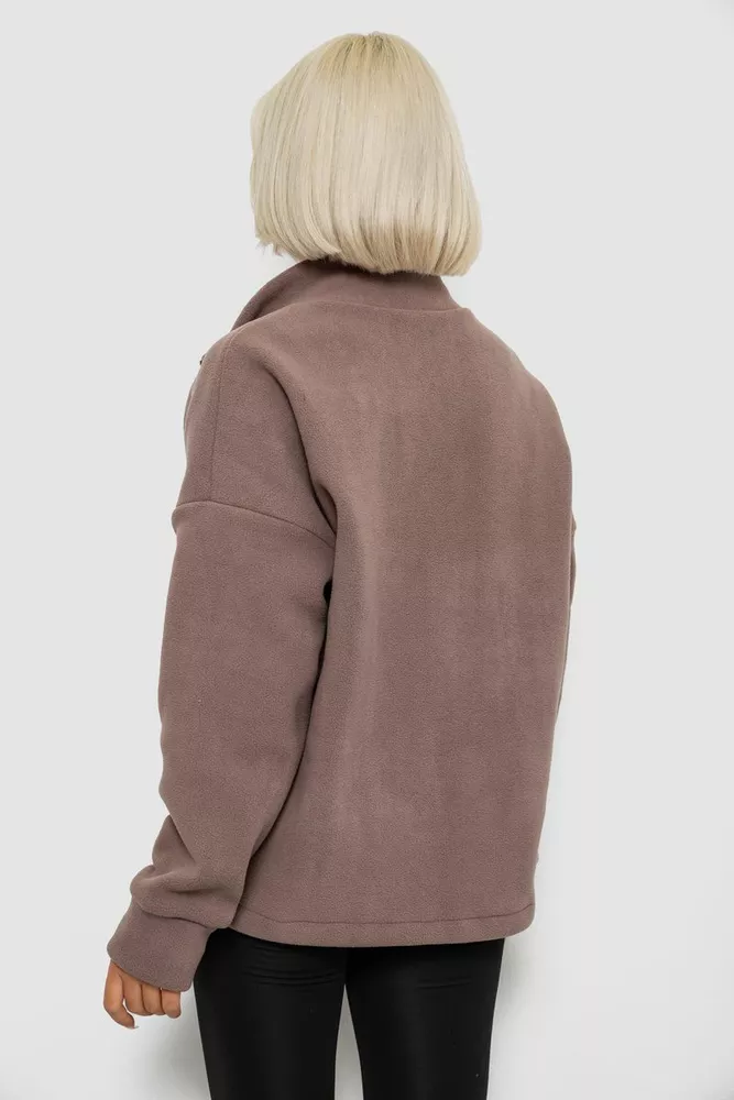 Купить Батник женский на поларфлисе, цвет мокко, 257R333-5 - Фото №4