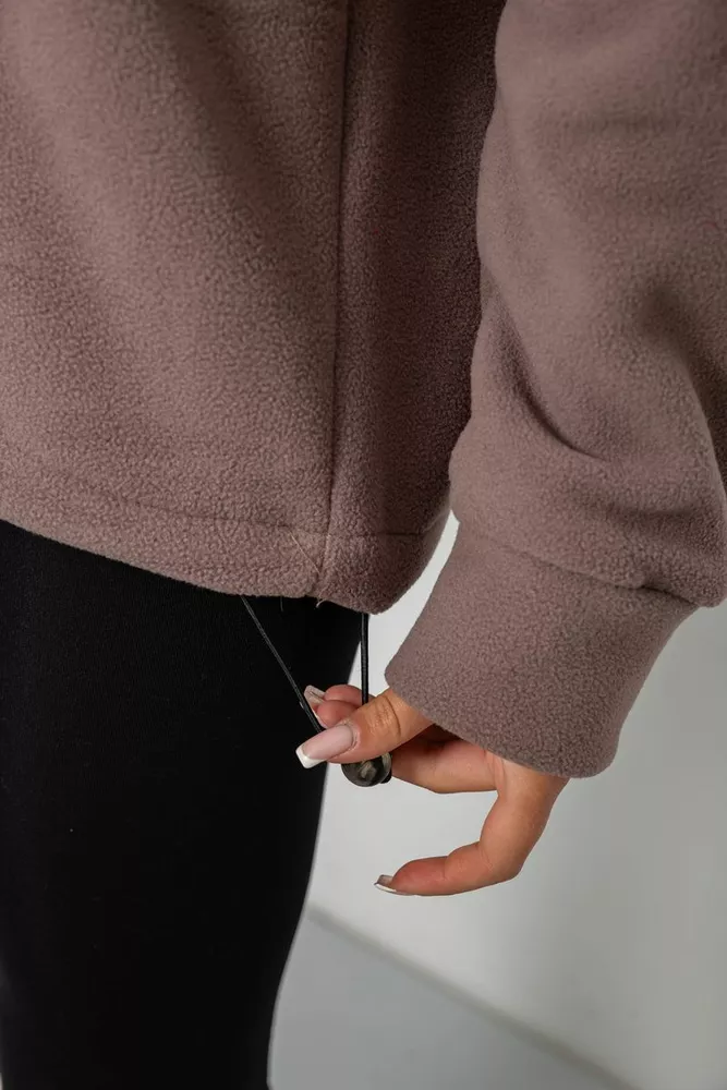 Купить Батник женский на поларфлисе, цвет мокко, 257R333-5 - Фото №6