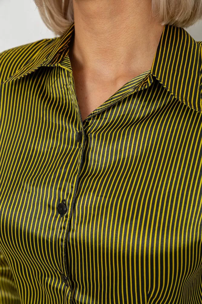 Купить Рубашка классическая в полоску, цвет черно-желтый, 230R64 - Фото №5