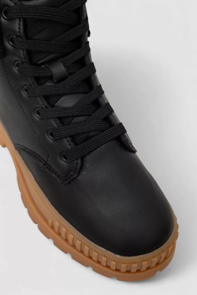 Купити Черевики жіночі зимові на хутрі, колір чорно-бежевий, 248RCX1750 - Фото №2