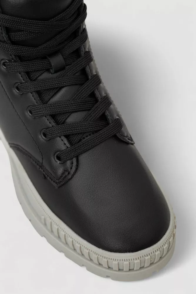 Купить Ботинки женские зимние на меху, цвет черно-серый, 248RCX1750 - Фото №2