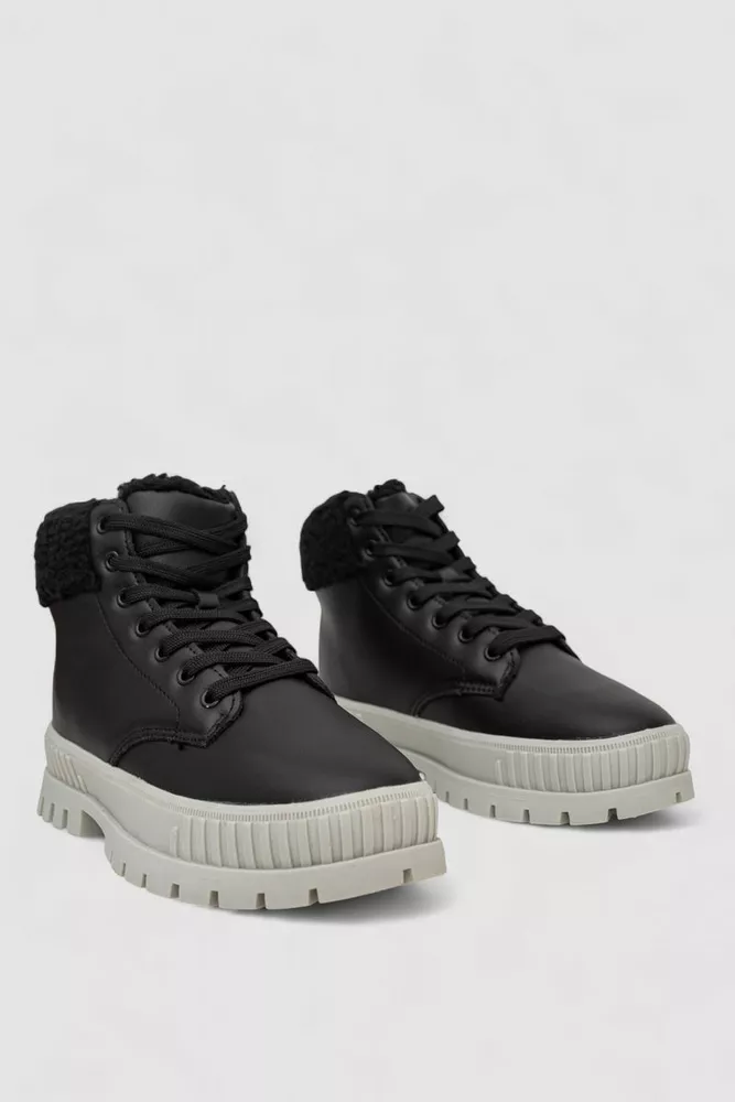 Купить Ботинки женские зимние на меху, цвет черно-серый, 248RCX1750 - Фото №3