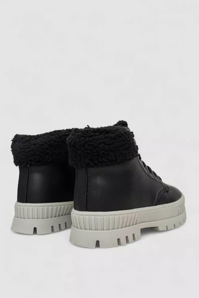 Купить Ботинки женские зимние на меху, цвет черно-серый, 248RCX1750 - Фото №4