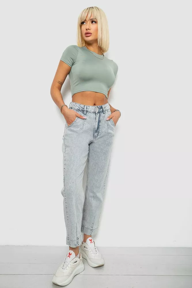Купить Джинсы женские MOM, цвет голубой, 244R1905S21 - Фото №2