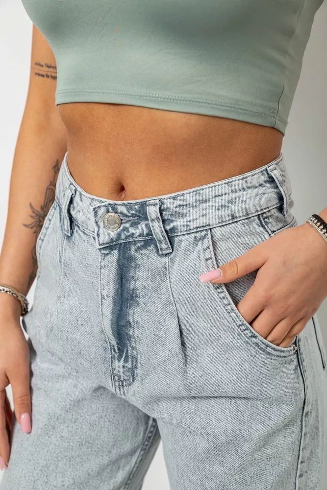 Купить Джинсы женские MOM, цвет голубой, 244R1905S21 - Фото №5