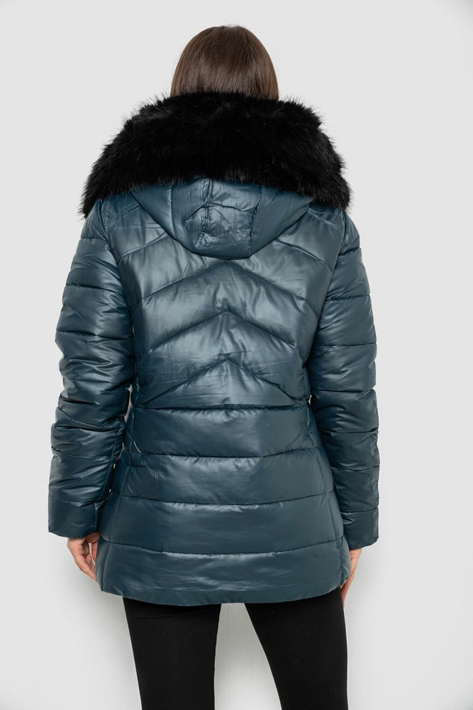 Купить Куртка женская зимняя короткая, цвет петроль, 244R23-611 - Фото №5