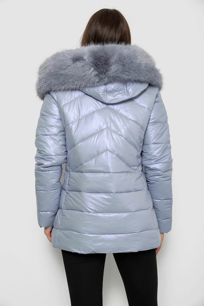 Купить Куртка женская зимняя короткая, цвет голубой, 244R23-611 - Фото №5