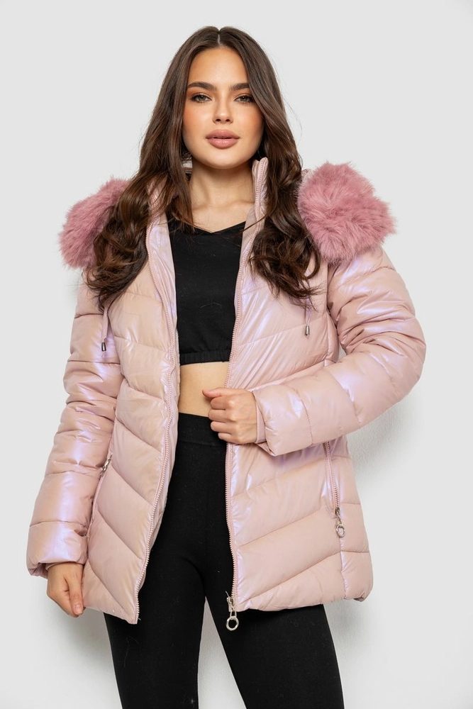 Купить Куртка женская зимняя короткая, цвет розовый, 244R23-611 - Фото №3