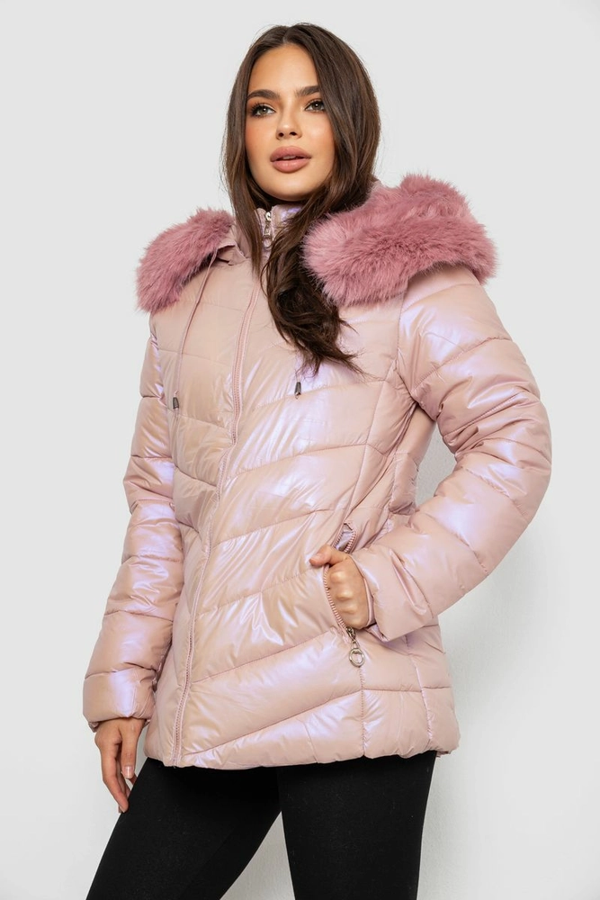 Купить Куртка женская зимняя короткая, цвет розовый, 244R23-611 - Фото №4