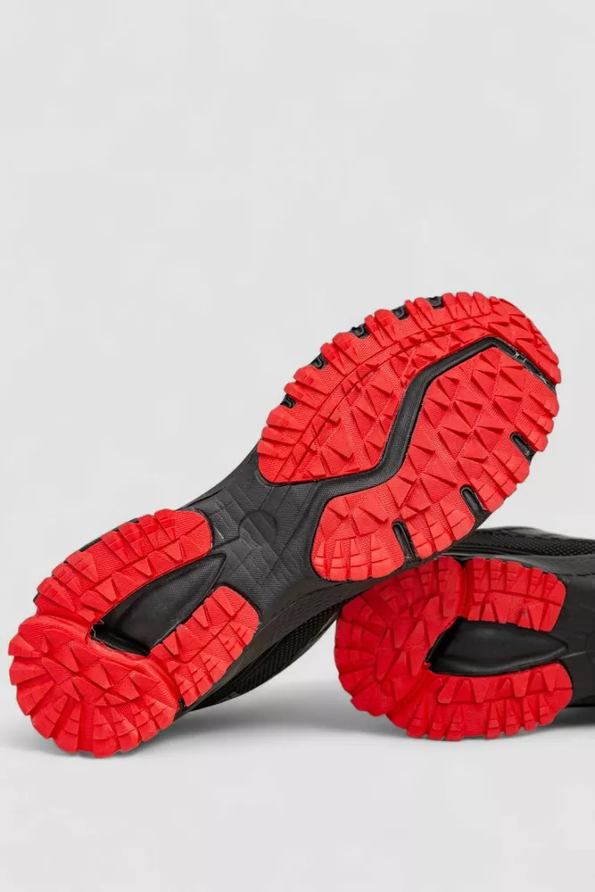 Купити Кросівки чоловічі зимові на хутрі, колір чорно-червоний, 248RH215 - Фото №6