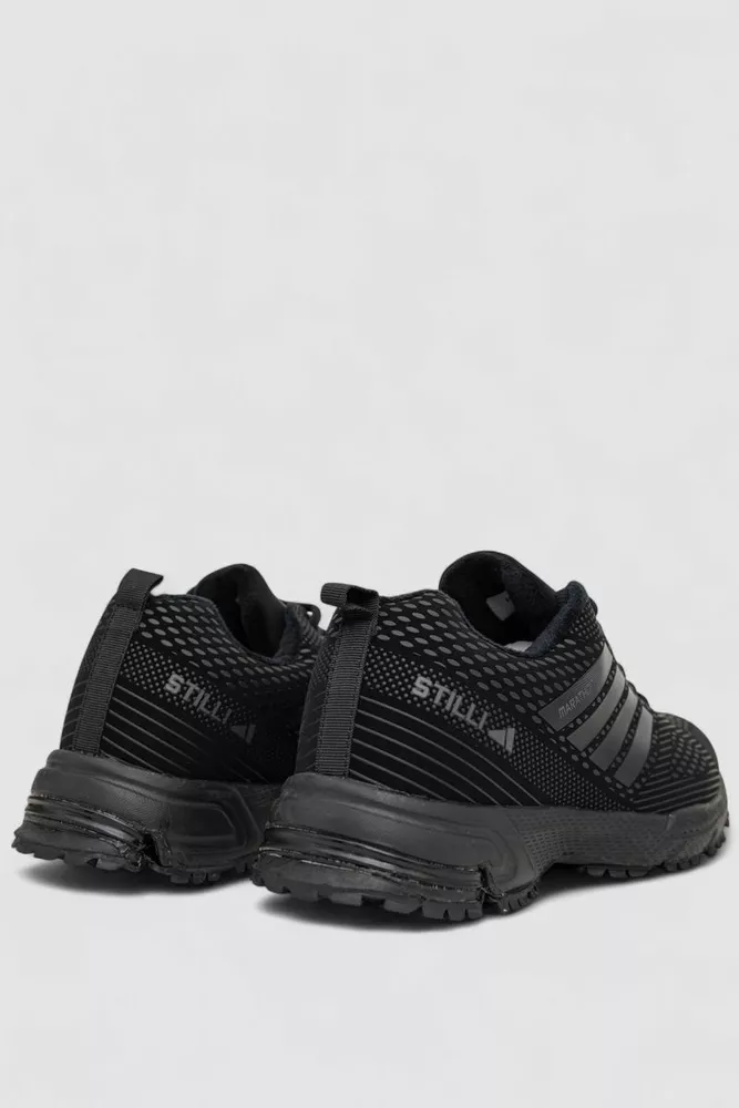 Купити Кросівки чоловічі зимові на хутрі, колір чорний, 248RH215 - Фото №4