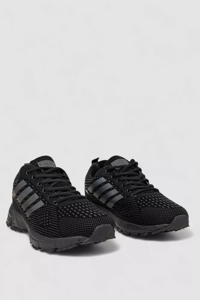 Купити Кросівки чоловічі зимові на хутрі, колір чорний, 248RH215 - Фото №3