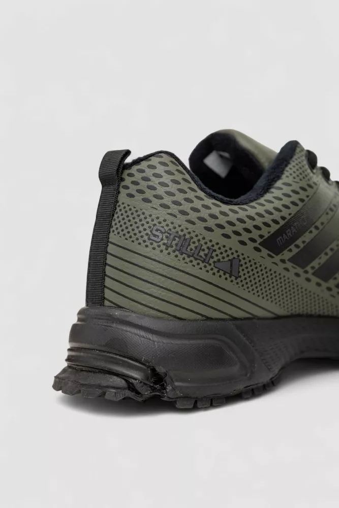 Купить Кроссовки мужские зимние на меху, цвет хаки, 248RH215 - Фото №5