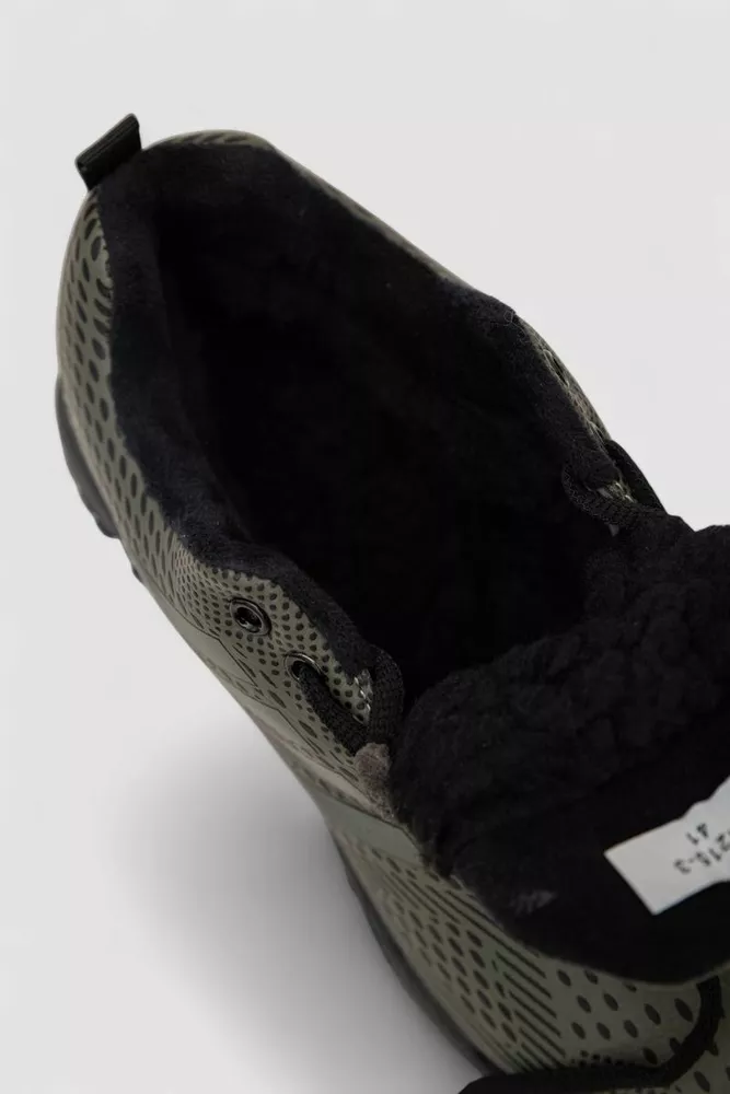 Купить Кроссовки мужские зимние на меху, цвет хаки, 248RH215 - Фото №7