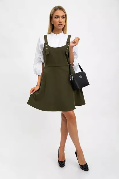 Сарафан женский, хаки, однотонный 119R315