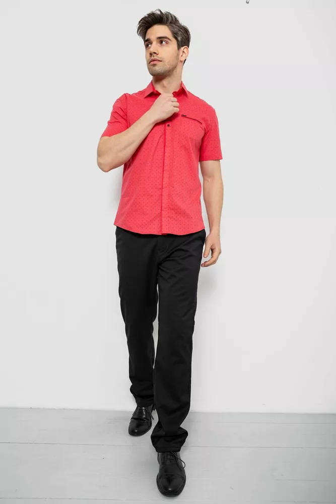 Купить Мужская рубашка с принтом, цвет коралловый, 186R7535 - Фото №2
