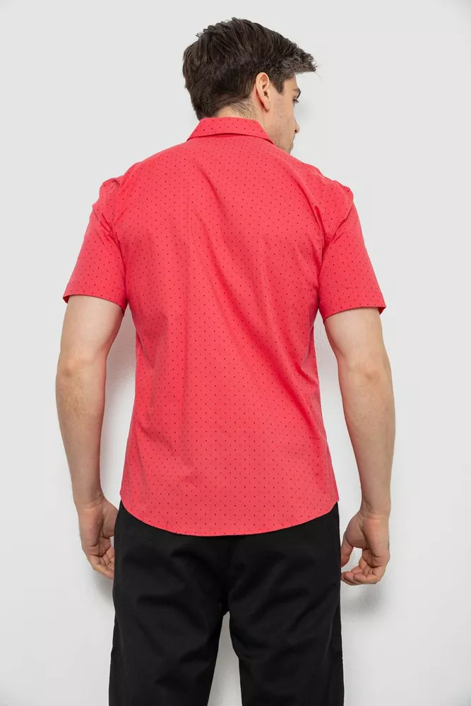 Купить Мужская рубашка с принтом, цвет коралловый, 186R7535 - Фото №4
