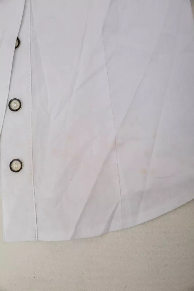 Купить Рубашка женская однотонная  -уценка, цвет белый, 230R068-1-U-315 - Фото №7