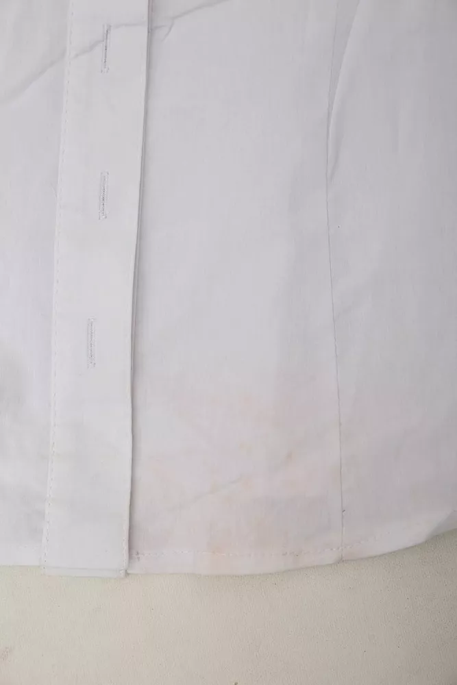 Купить Рубашка женская однотонная  -уценка, цвет белый, 230R068-1-U-316 - Фото №7