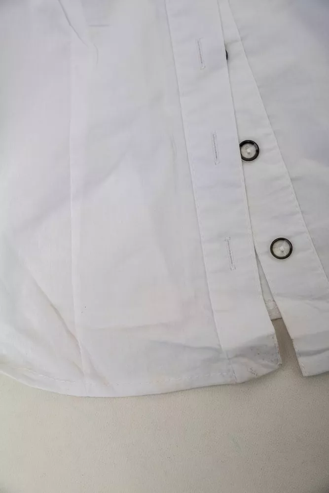 Купити Сорочка жіноча однотонна  -уцінка, колір білий, 230R068-1-U-320 - Фото №8